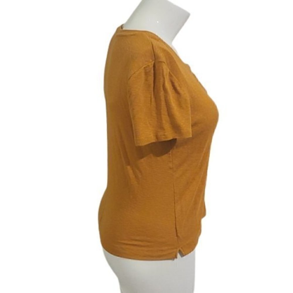 [Marled] Burnt Orange Scoop Neck Short Sleeve - Size M - Picture 5 of 7